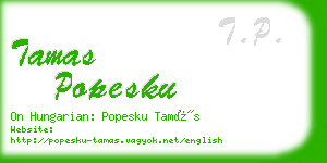 tamas popesku business card